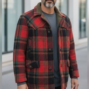 Vintage Pioneer Wear Wool Plaid Coat